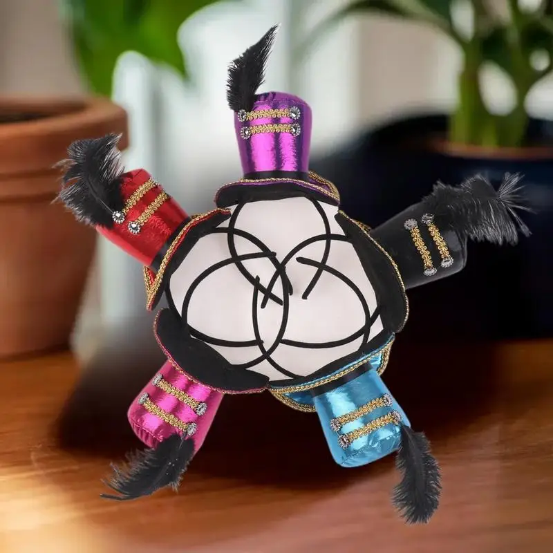 Cosplay haarhoepelaccessoire, mini-hoge hoed met veer voor circuscircusdirecteurkostuum, geschikt voor volwassenen en kinderen