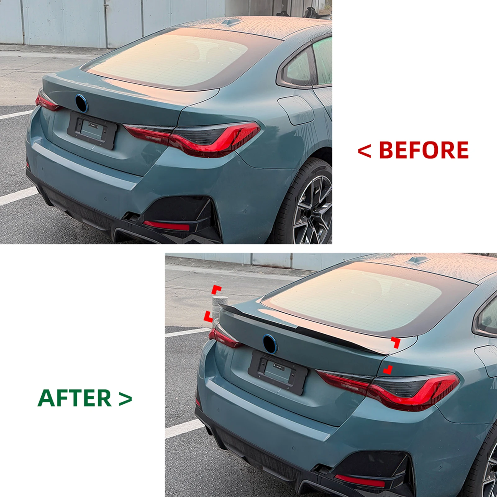 

Rear Trunk Spoiler Wing Lip Tail Deflector Splitter For BMW 4 Series G26 i4 M50 430i 440i Gran Coupe 4 Door M Sport 2020-2025