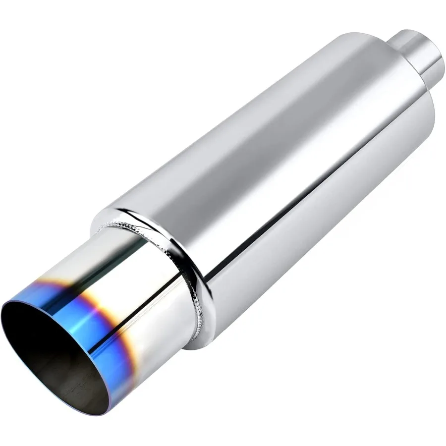 

Universal Stainless Steel Exhaust Muffler Tip with 18.5Inch Length for HighPerformance Vehicles Features Burnt Finish and 3Inch