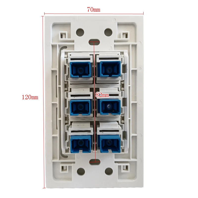 SC-SC UPC Optic US Faceplate SC/SC Fiber Connector Wall Outlet Socket 120x70mm Face Cover Plug For Network Connection