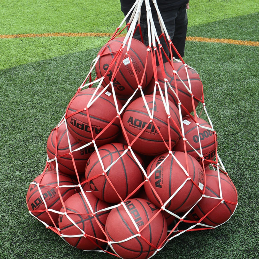 

High Capacity 6 Basketball 9 Soccer Ball Mesh Storage Bag Thickened Net Large Size Team Sports Gear Volleyball Holder School