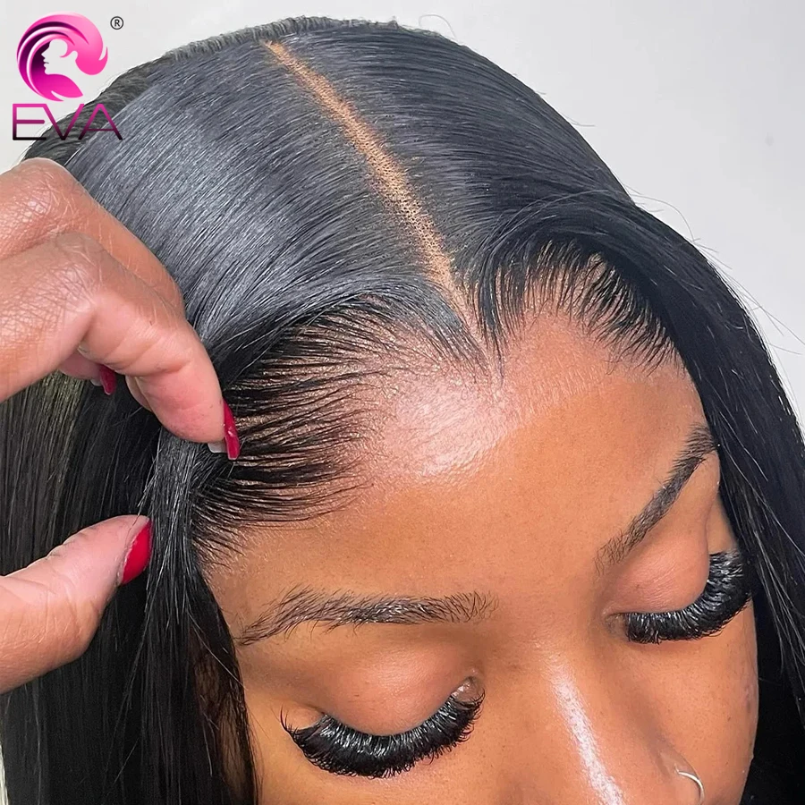 Eva Hair HD 5x5 Lace Closure Body Wave Pre Plucked Swiss 13x4 13x6 HD Lace Frontal Only Natural Black 100% Human Hair Closures