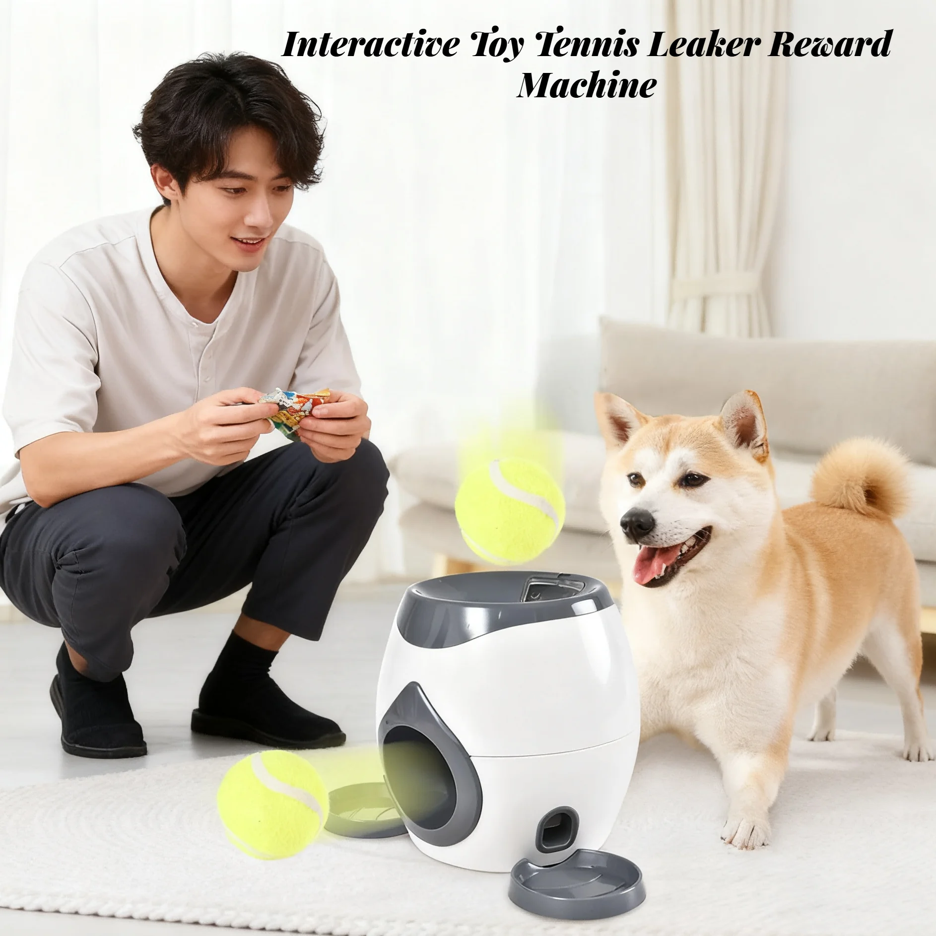 

Интерактивная игрушка для собак: дозатор лакомств, метатель теннисных мячей, тренажер для дрессировки