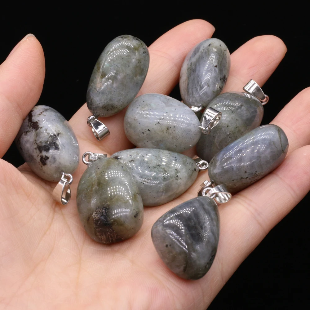 Natural Semi-precious Stone Pendant Irregular Cherry Blossom Agate for DIY Jewelry Making Necklace Size15x20-18x25