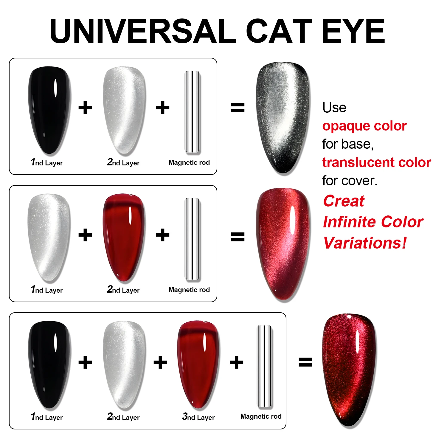 TWOING 10 ml Universal Silver Cat Eye Gel Nagellack, magnetisches Glitzer-Soak-Off-UV/LED-Gel, funktioniert mit allen Farbpolierungen zum Selbermachen