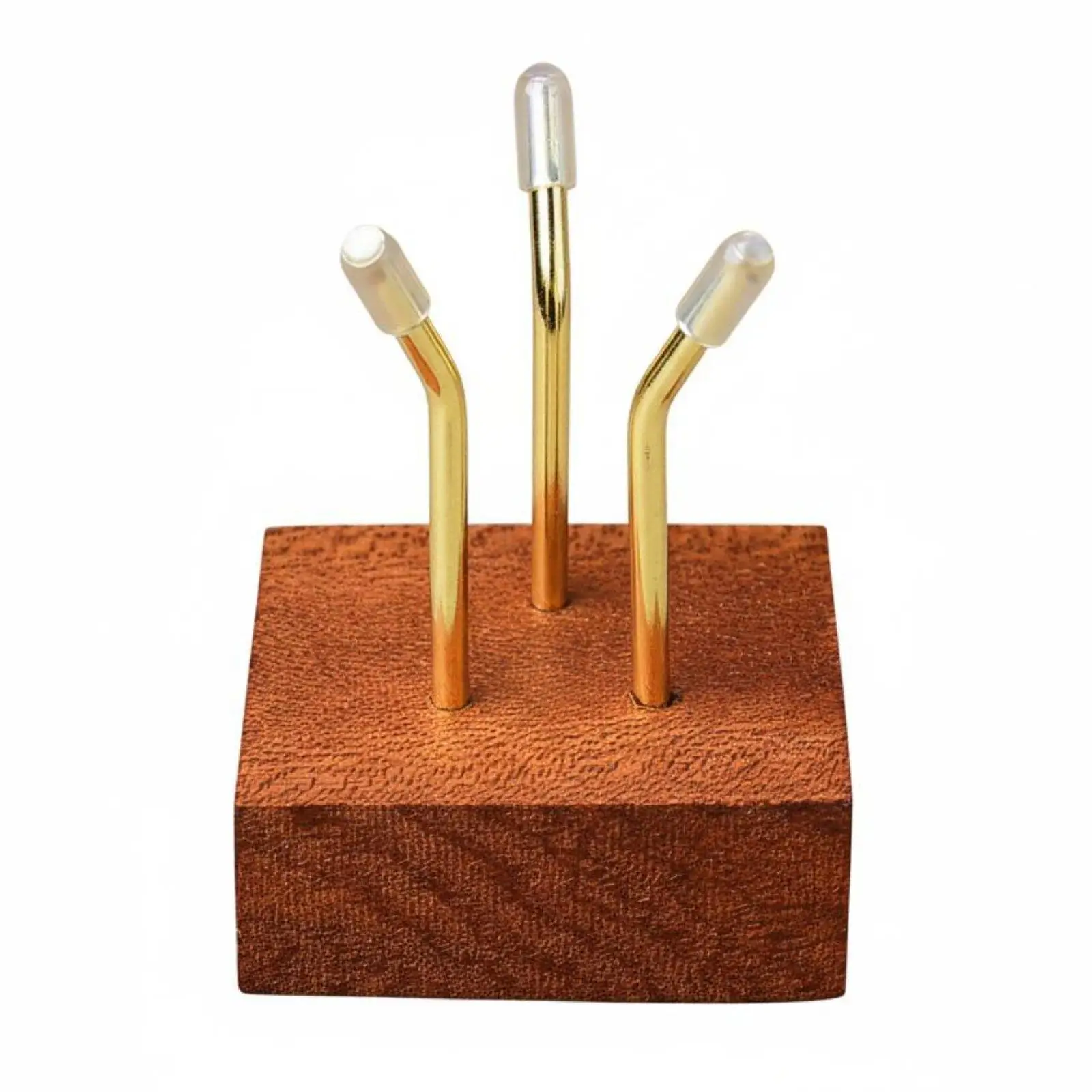 Solid Wood Crystal Base Stand Tripod Display Rack Wooden Pedestal Holder for Showcasing Minerals Home Decor view 2