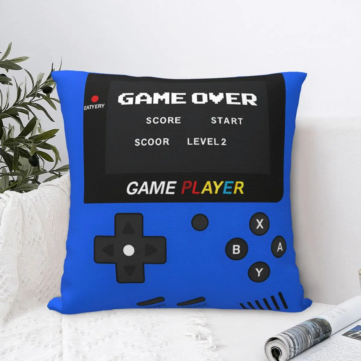 Games Console Pillowcase Polyester Cushion Cover Gift Gamepad 80s Throw Pillow Case Cover Bedroom Zipper 40*40cm