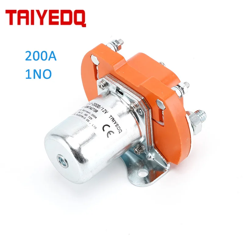 1NO DC Contactor 200A For Battery Car Electric Vehicle Excavator Electric Winch Power Consumption 8~11W TZLJ-200D