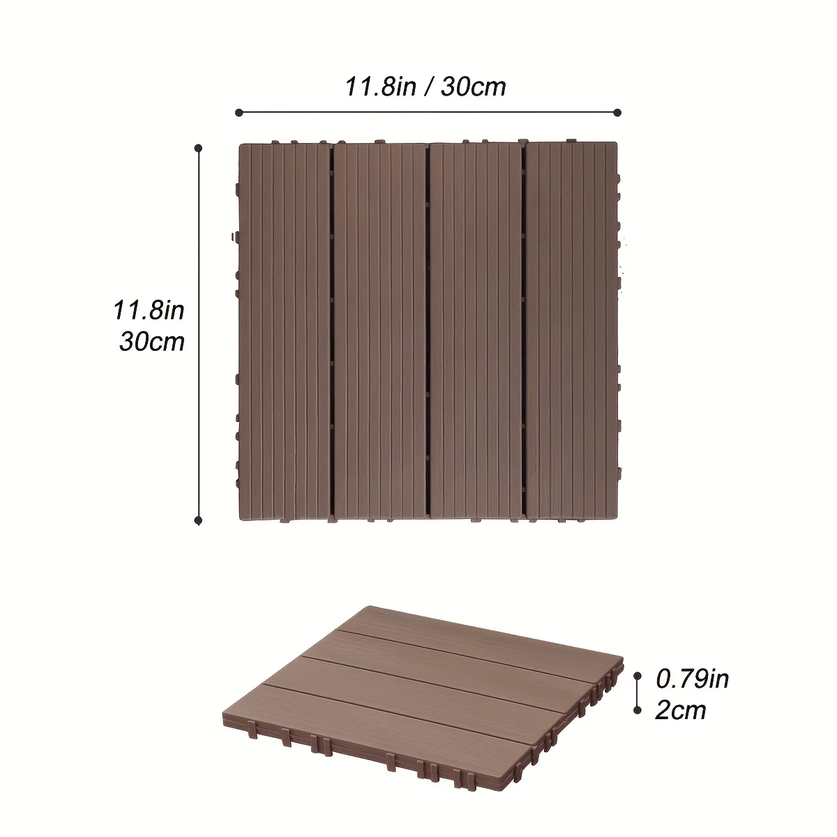 35-Pack Composite Deck Tiles - Waterproof, Rustproof, All-Weather Interlocking Flooring for Patio, Deck, Balcony  Indoor/Outdoor