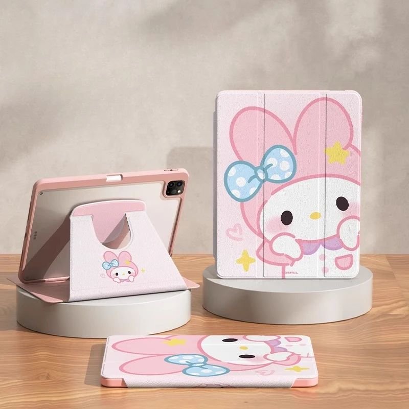

Чехол My Melody для iPad Funda ipad 9/10/11 A16 11 дюймов Защитный чехол Air 3 4 5 10,9 дюйма M2 M3 Pro4 5 6 M4 12,9 дюйма 13 дюймов Чехол для планшета