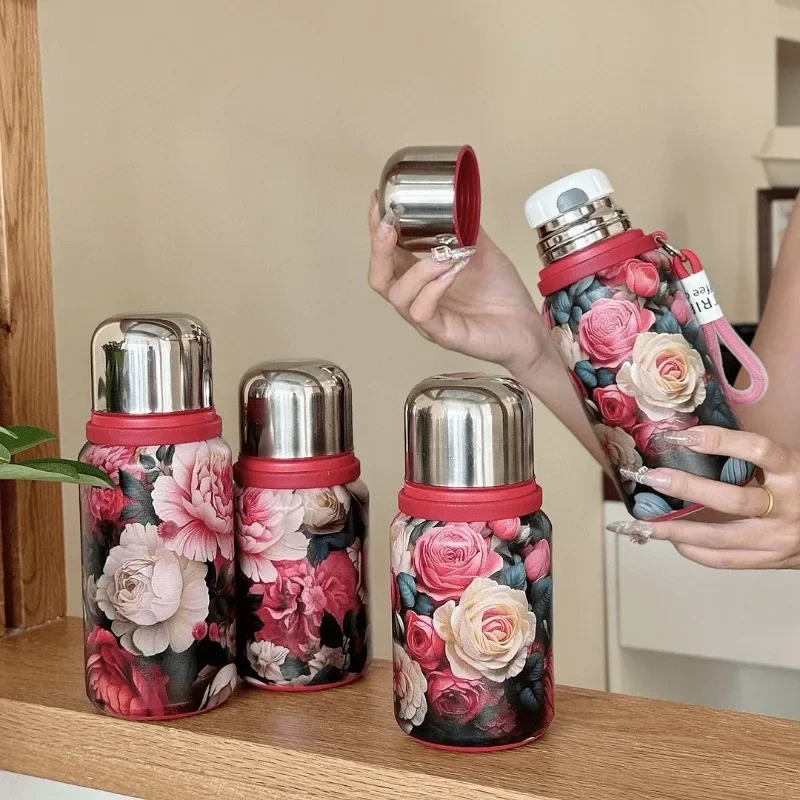 400/600ml 316 Stainless Steel Insulated Bottle with High Appearance Light Luxury Portable Large Capacity Outdoor Tea Cup