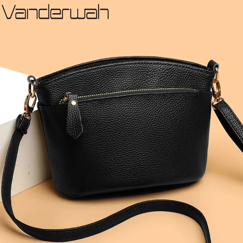 100% Genuine Leather Women's Shoulder Bags Cowhide Crossbody Messenger Bag Ladies Daily Commute Top Quality Handbags and Purses