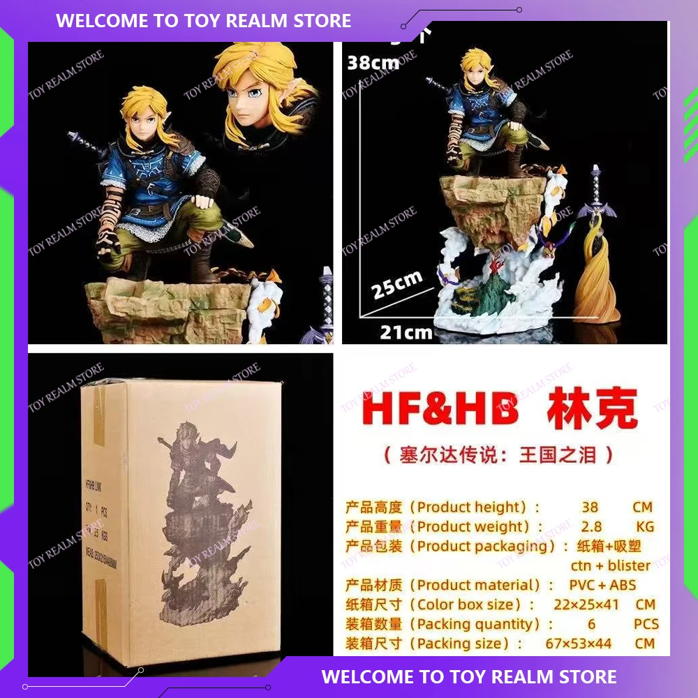 Die Legende von Zelda Spielfigur Link Figuren Gk Figur 38cm PVC Statue Sammlerstück Modell Desktop