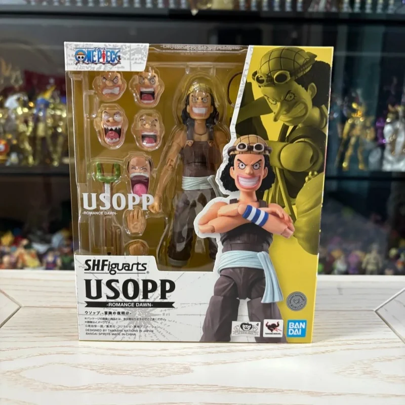 

New Original Bandai One Piece Model Kit Shf Usopp Romance Dawn Anime Action Figure Collection Model Boys Toys Gifts Stock