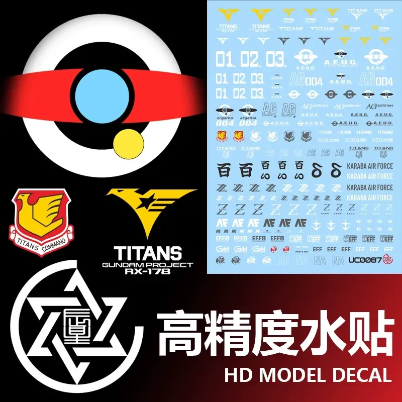 Chenxing High-Precision Waterslide Decals for UC0087 1/100 Federation Military Emblem Augustans Logo Hobby DIY Accessories