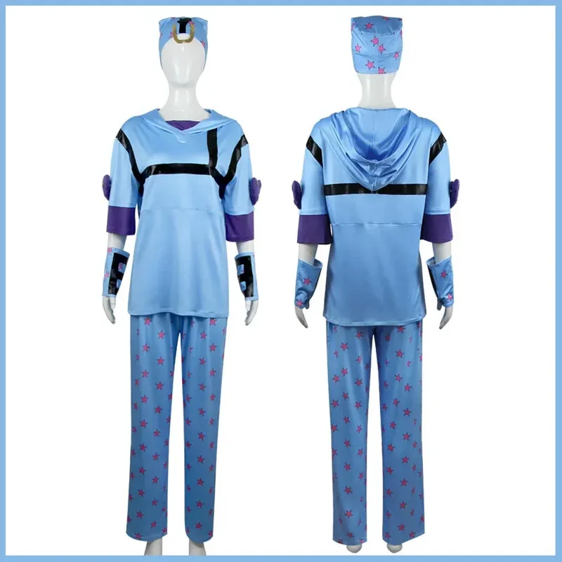 DY20Jonathan Joestar Косплей Аниме Невероятные приключения ДжоДжо Костюм Парик Стальной шар Бег Синяя униформа Мужчина Женщина Карнавальный костюм для вечеринки