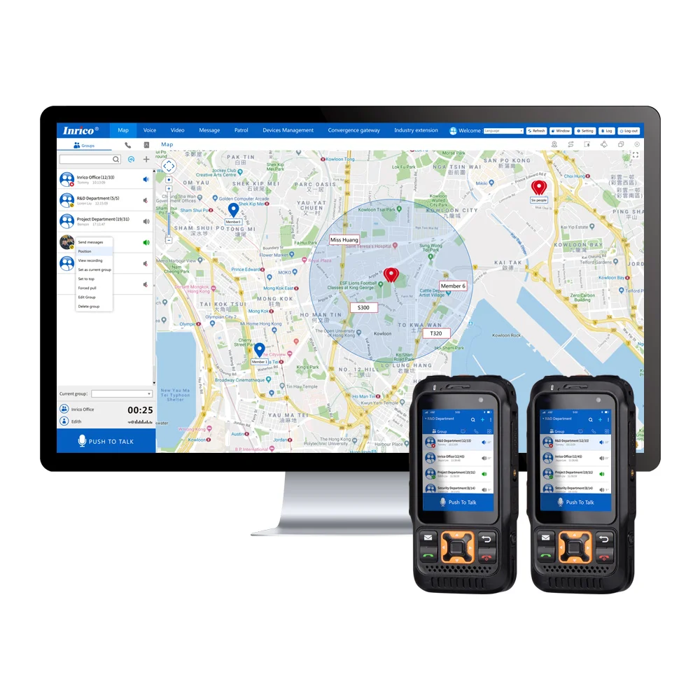 CAMORO Zello Walkie Talkie S100 4G Touch Screen da 2,8 pollici Walkie Talkie portatili Doppia scheda Wifi Telefono cellulare Radio bidirezionale