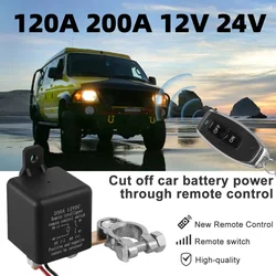 120A 200A High Current Relay 12V 24V Battery Relay Switch Dual Remote Car Battery Disconnect Relay Shut Off Switch Isolator