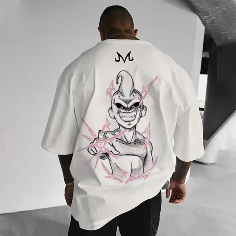 Anime Dragon Ball Majin Buu Klassisches Bedrucktes Herren T-Shirt 2025 Sommer Neu Cosplay Kurzarm-Shirt Lässige Modekleidung Geschenke