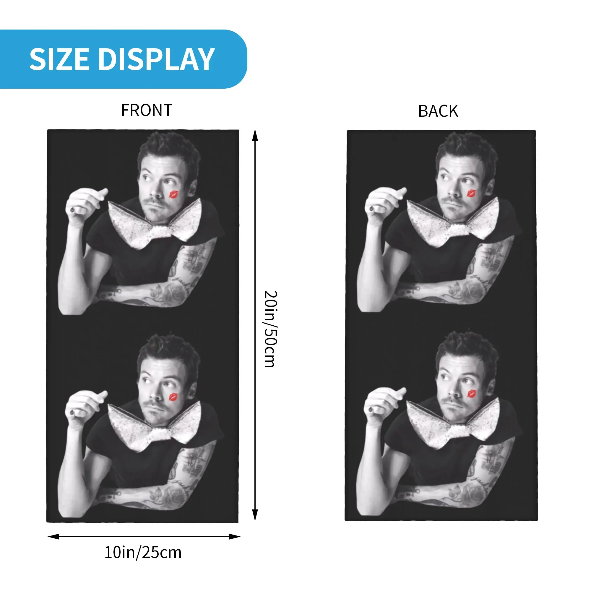 Kiss All The Time Disco Occasionall Harrys Styles Winter Headband Neck Warmer Hiking Camping Tube Scarf Face Bandana Gaiter