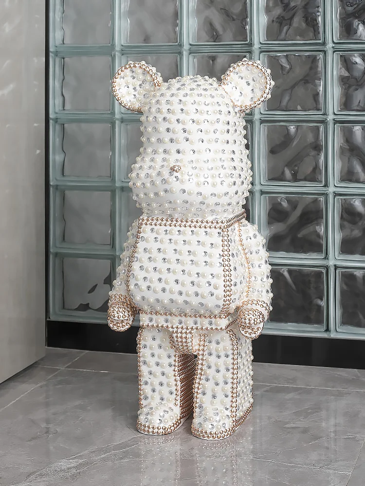 Cartoon Bear Ornament Home Decor Statues Sculptures Nordic Figure Living Room Decoration, Art Floor, Piggy Bank, Accessories