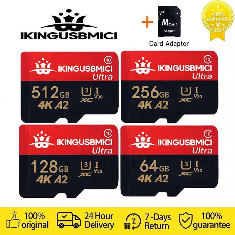 

Fast Transfer SD Cards Memory Card TF Cards Micro TF/SD Card 64GB 256GB 512GB U3 V30 for Driving Recorder Gaming Phone