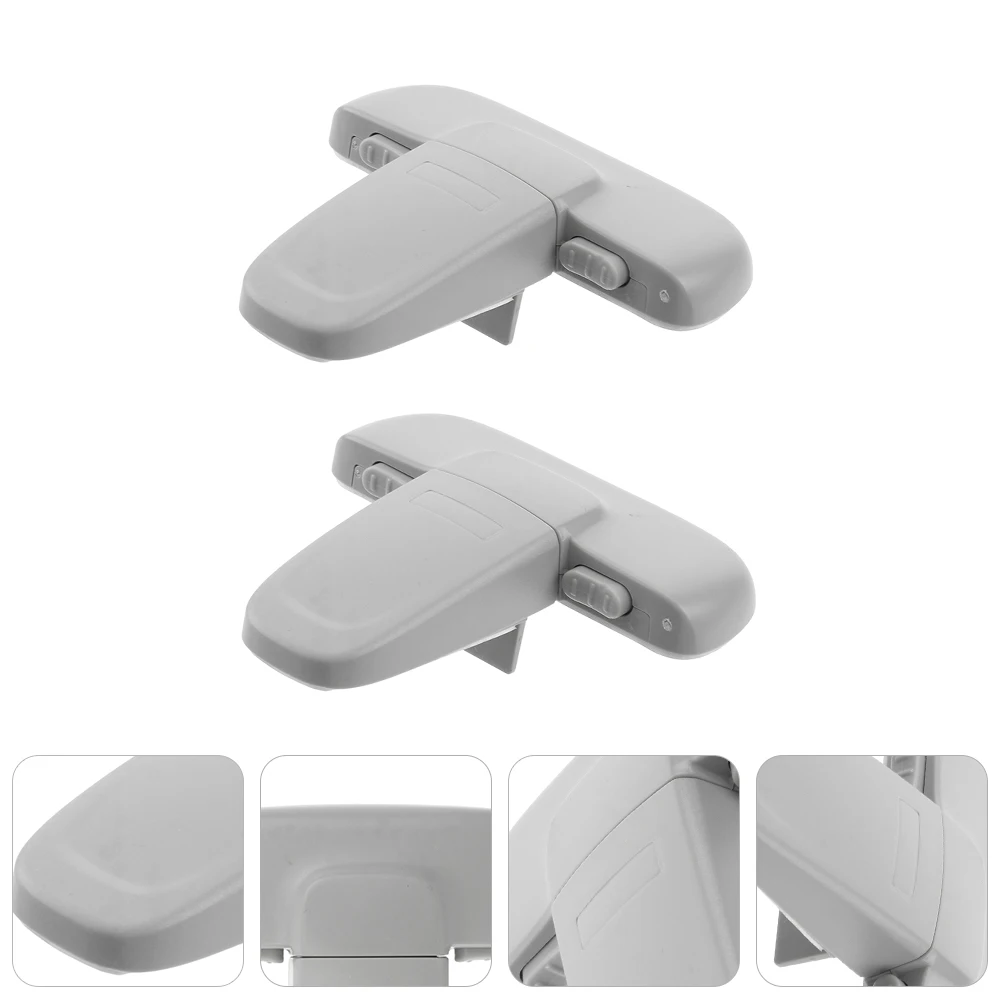 2 Pcs Refrigerator Lock s Freezer Latch Cabinet Door Security Anti Pinch Plastic