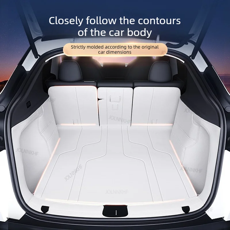 For Tesla Model Y Juniper 2025 2026 Full Coverage Leather Trunk Mat Trunk Liner Cargo Liner Car Rear Boot Protection Accessory