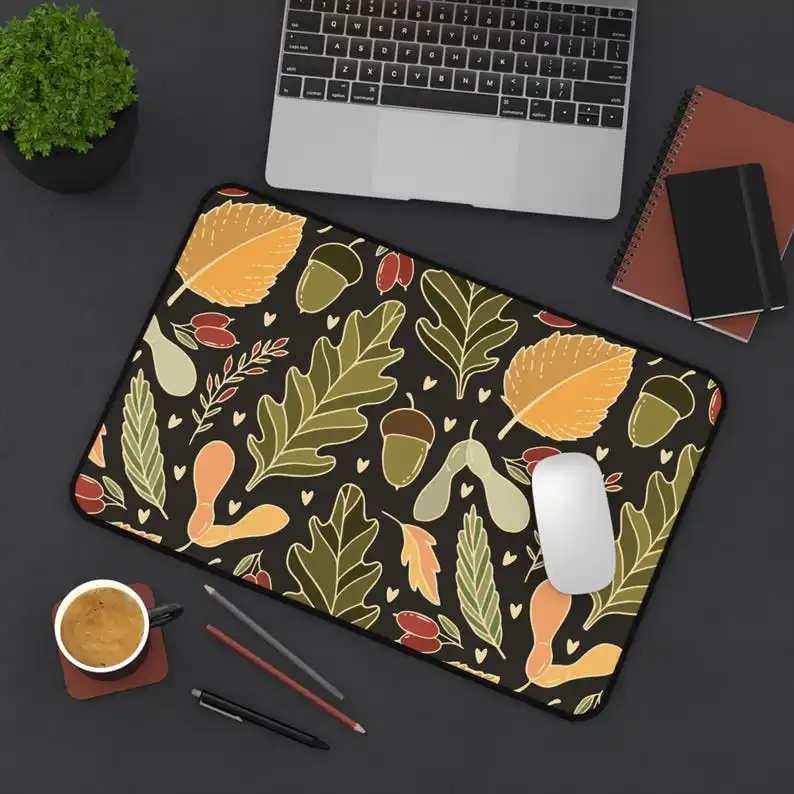 

Vibrant Autumn Leaf Theme Mouse Pad, Fun Nature Office Decoration, Non-slip Waterproof Gaming Desk Mat, Perfect Gift for Friends