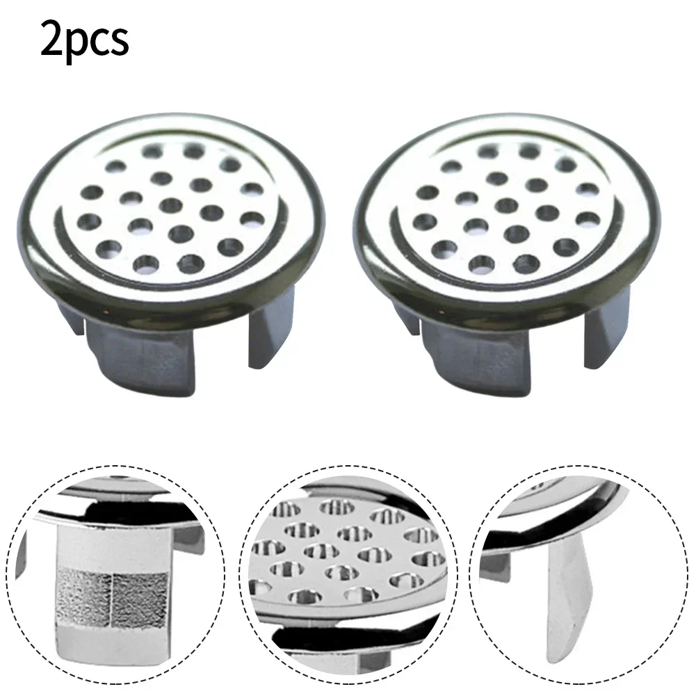 Plastic Sink Hole Overflow Cover Kitchen Bathroom Basin Circular Overflow Drain Cover Bathtub Sink Hole Overflow Hollow