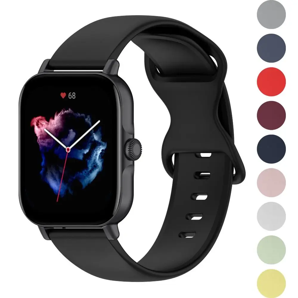 

Silicone Watch Band 20mm Fashion Silicone Bracelet Watchband Bracelet for Amazfit Gts/4/3/2/Amazfit Bip 3 Pro