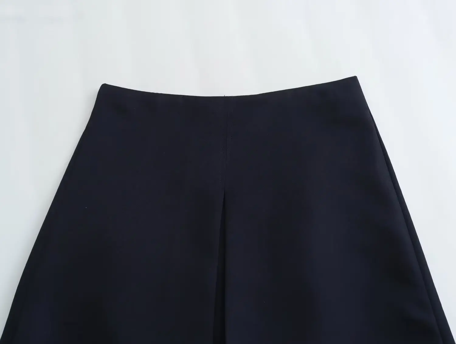 Dave&Di Mini Skirts Women Fashion Ladies High Waist Navy Color A-line Skirt Women Nordic minimalism