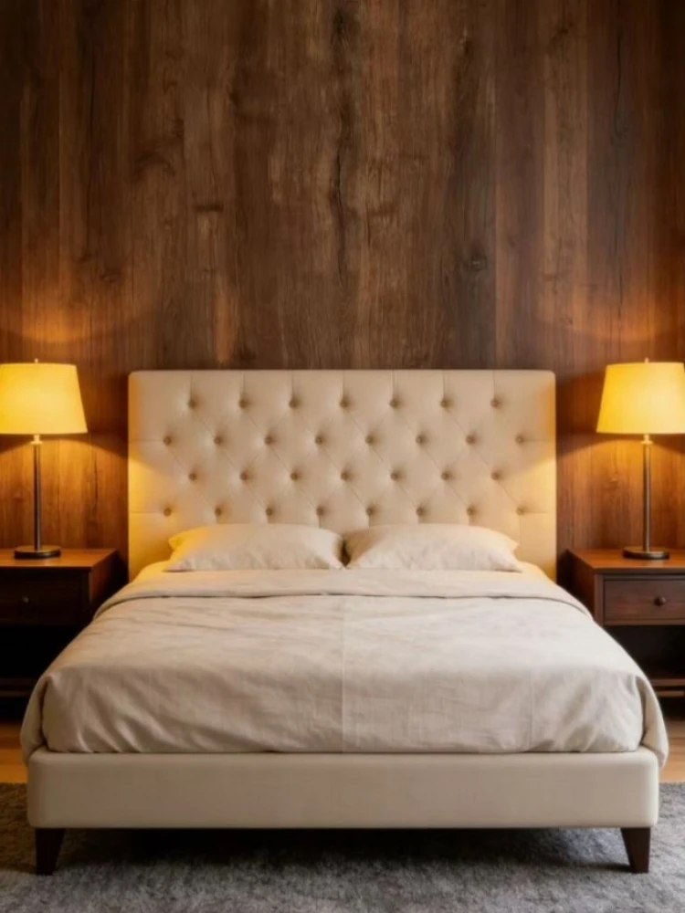 Wallpaper Self-adhesive Wall Sticker Brown Imitation Wood Grain Waterproof and Oil Resistant Self-adhesive Background Wall