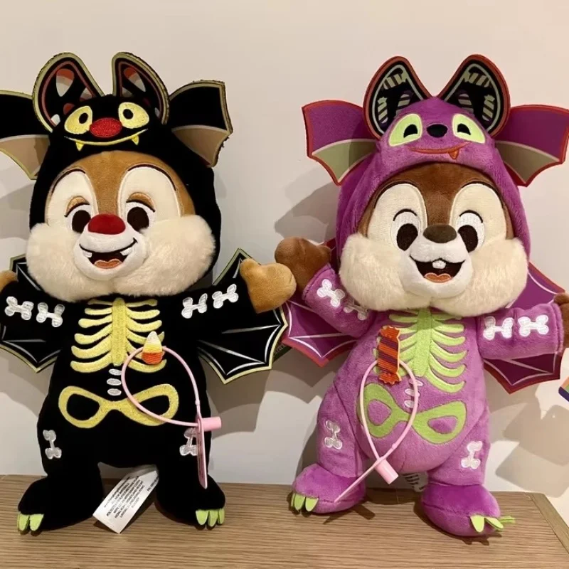 Disney Plush Toy Doll Halloween Chip&Dale Qiqi Titi Luminous Hair Hoop Anime Peripheral Kawaii Holiday Xams Halloween Gift