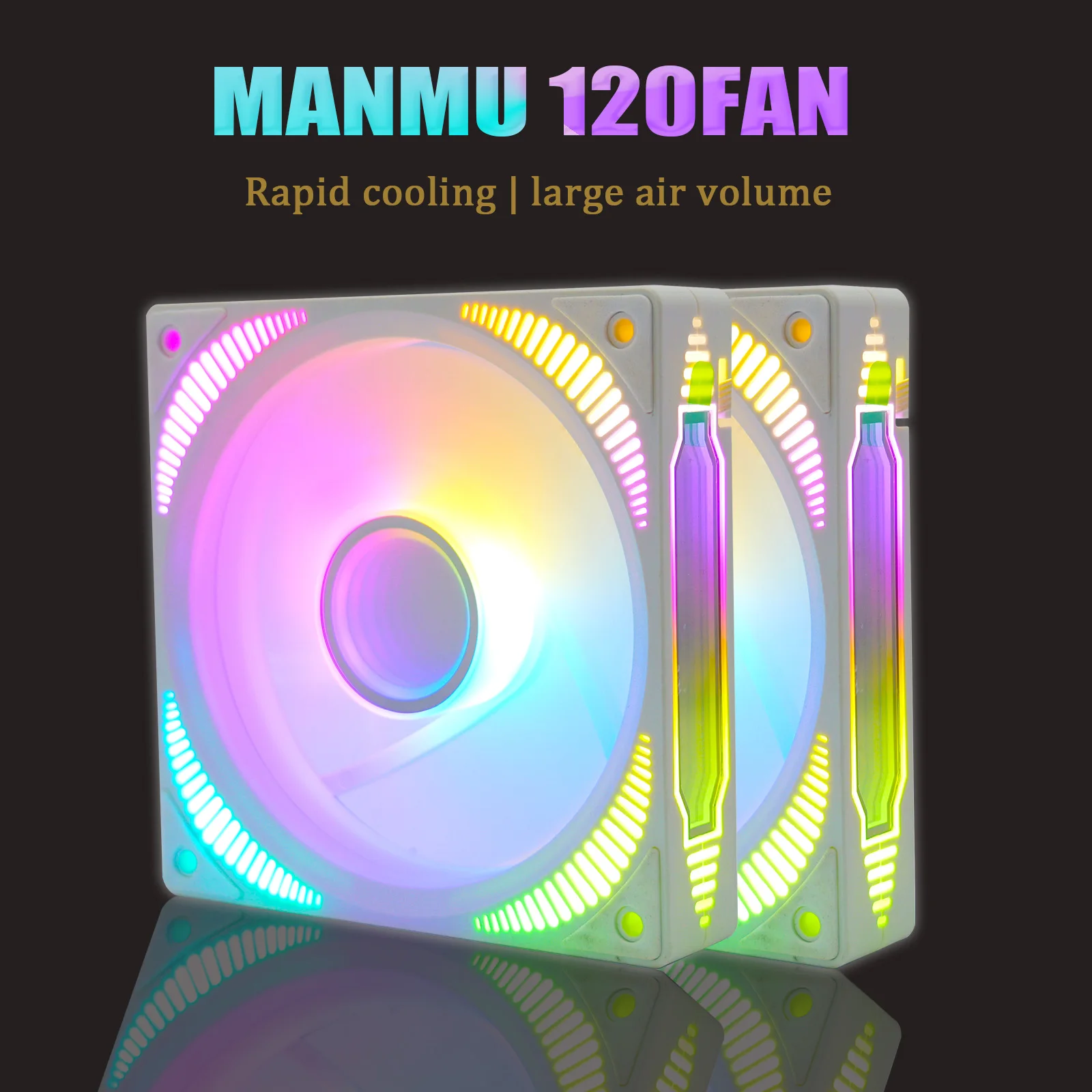 

MANMU Высокопроизводительный вентилятор для корпуса ПК Led Rgb Ventilador 120 мм Rgb Корпусный вентилятор Вентилятор охлаждения ПК