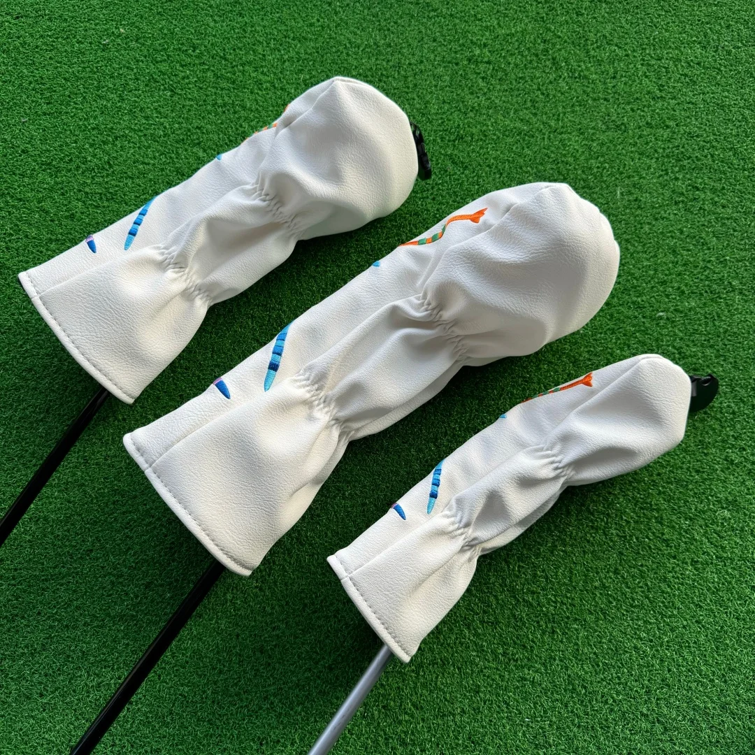 Golf Wood Cover Head Cover Tee Pattern Golf Driver Cover Putter Headcovers Hybrid UT Protector Club Cover Set Golf Accessories view 4
