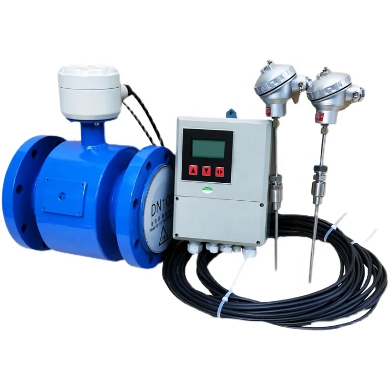 

BTU Flow Meter with Temperature Sensor PT1000 Electromagnetic Heat Meter Magnetic Flowmeter Liquid Control Refrigerant