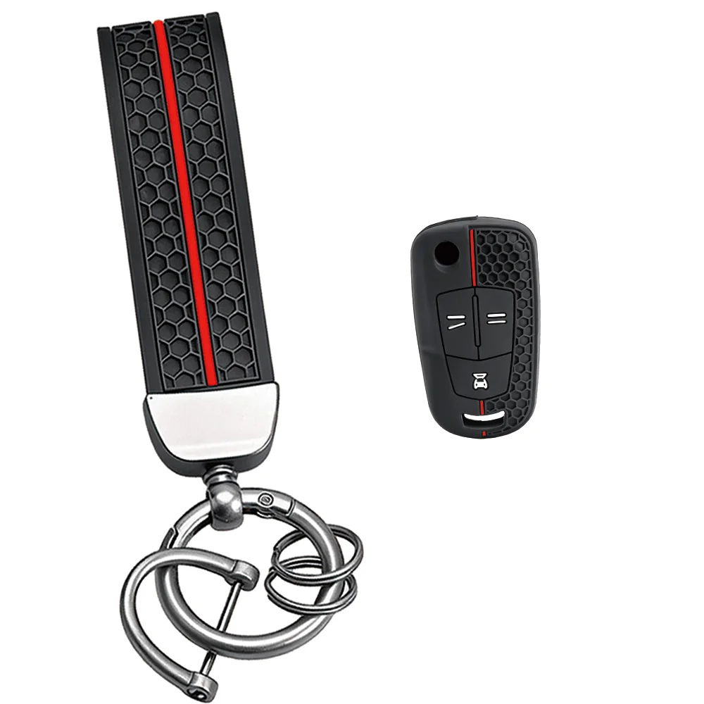 Flexible Matte Honeycomb Case With Keychain Compatible Opel Insignia Vectra Chevrolet Aveo Cobalt Flip Car Key Fob