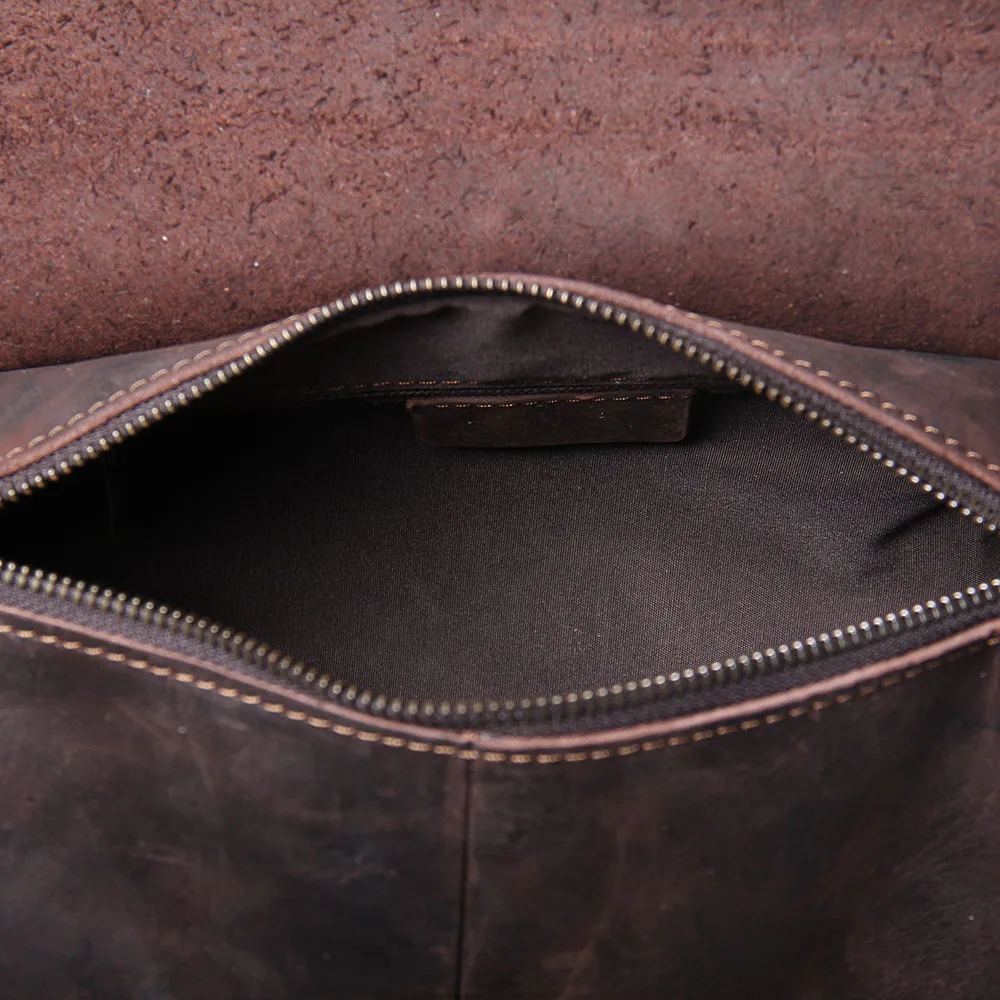 S.WORKER Echtleder Herren Umhängetasche, Bucket Bag, Vollnarbig, Trendige Casual Crossbody-Tasche, Mini-Umhängetasche für Handy & Schlüssel – Detail 22