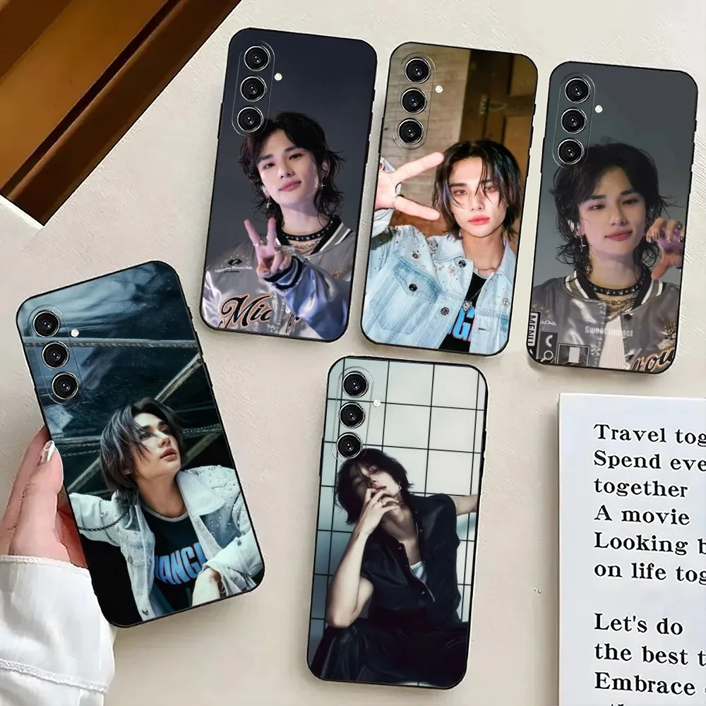 Singer H-HyunJins Phone Case For Samsung S24,21,22,23,30,Ultra,S20,Plus,Fe,Lite,Note,10,9,5G Black Soft Cover