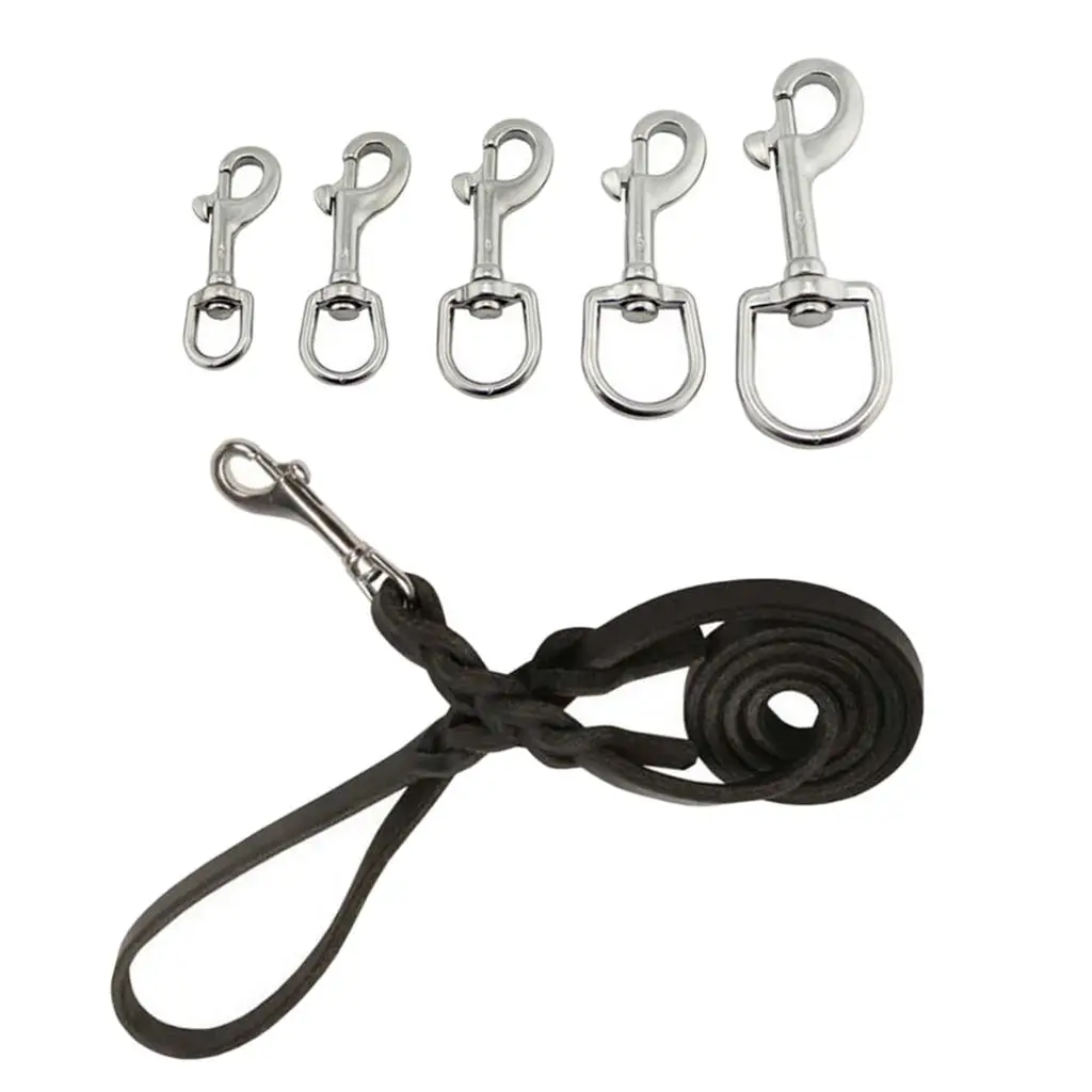 Swivel Eye Bolt Snap Hook Marine Grade 316 Stainless Steel Clasp Keychain for Scuba Tool Kayak and Pet