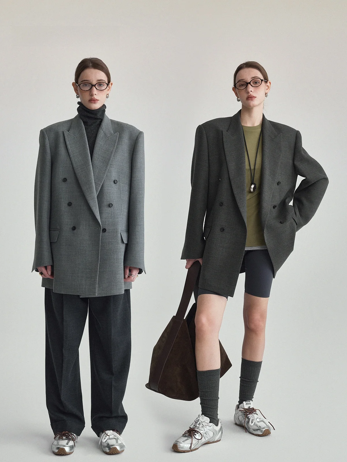 Taco Studios Klassischer Zweireiher-Anzug mit Reverskragen aus Hochwertiger Wolle, Pendlerfreundlich, Langärmlig