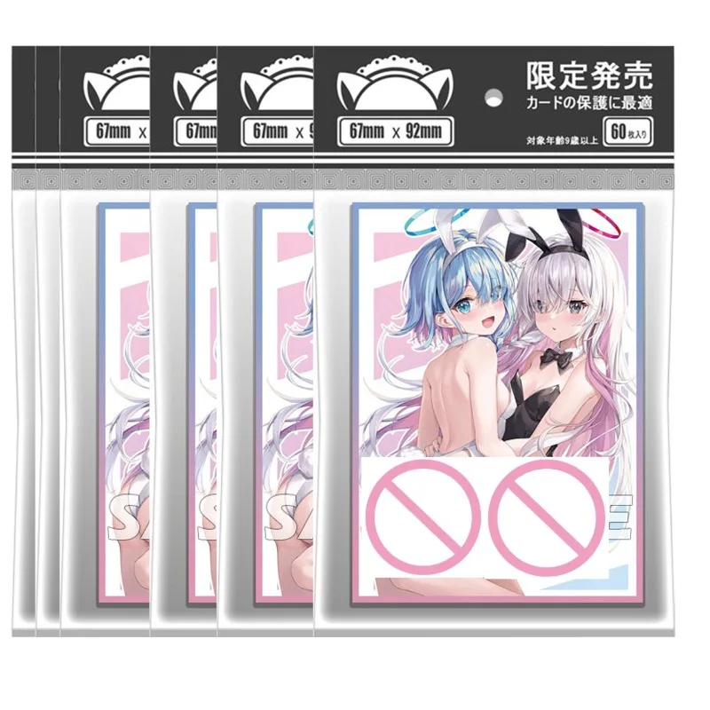 

60 шт. защитных чехлов для карт A.R.O.N.A PTCG, лазерные синие, для коллекционных карт, аниме, мультфильмы, настольные игры, игрушки