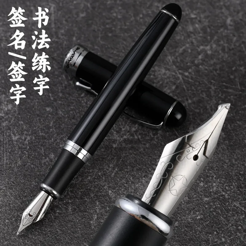 New Jinhao 750 Thick Hand Made Grinding Rounded Polished Thick Fountain Pen 4.0MM Nib Double-layer Long Knife Business Writing P