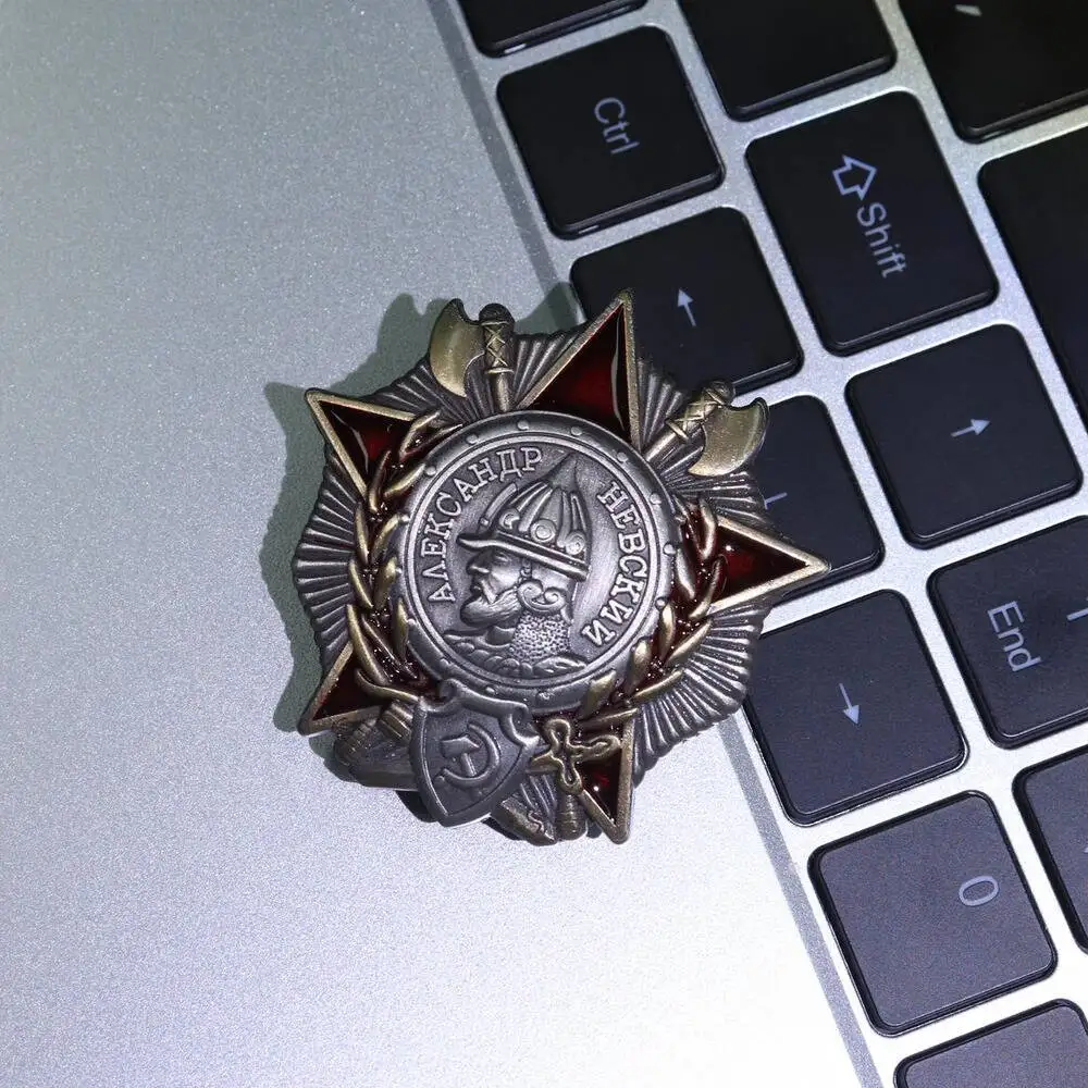 USSR Order Of Alexander Nevsky Pin Soviet Medal Badge Honour Replica Brooch For Men Jewelry Gift