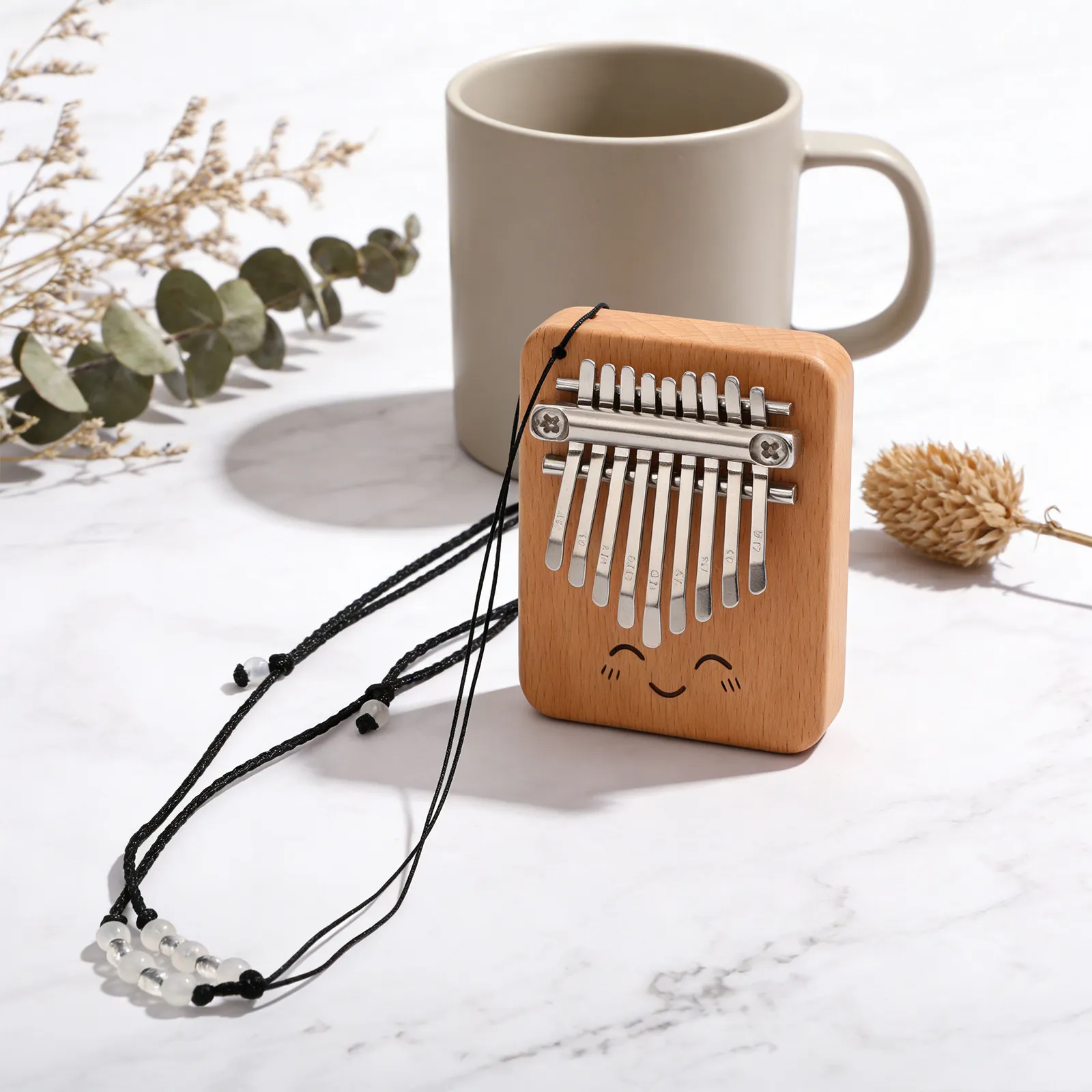 9-Key Wooden Kalimba Thumb Piano Mini Finger Piano Portable Small Hand Musical Instrument for Beginners Folk Music Creativity