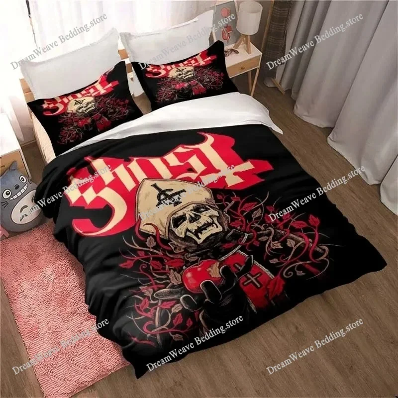 Fashion Sweden Rock Band Ghost Quilt Covers Bedding Dormitory Sheets Bedding Set Soft Warm Bedding Set Home Textileextile