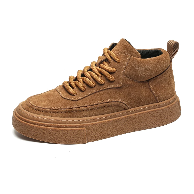 

GIOIO Genuine leather casual sneakers, lightweight walking shoes, breathable ankle boots, outdoor men's shoes, casual shoes