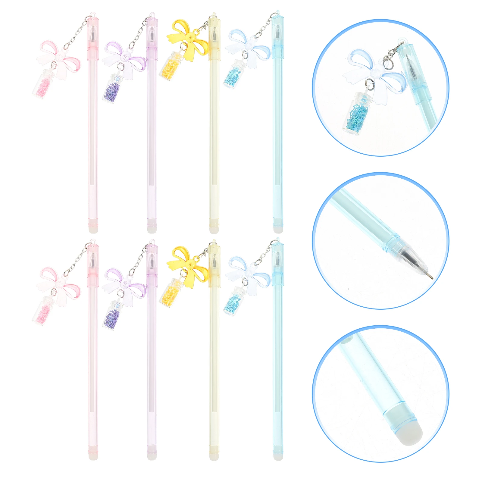 

8pcs Butterfly Rafting Bottle Shaped Cartoon For Girls Cute Fun Bulk Adorable Kids Gel Writing Pens For Students Smooth Writing