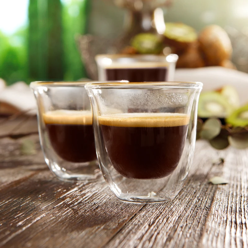 

Delonghi Double Layered Insulated Glass Coffee Cup Anti-Scalding Milk Coffee Latte Cappuccino Heat Preservation American Sle